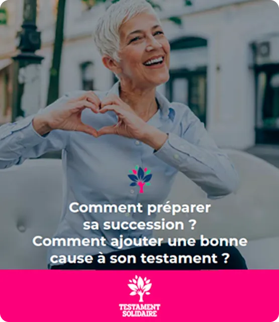 Mains entourant un cœur symbolisant la transmission solidaire