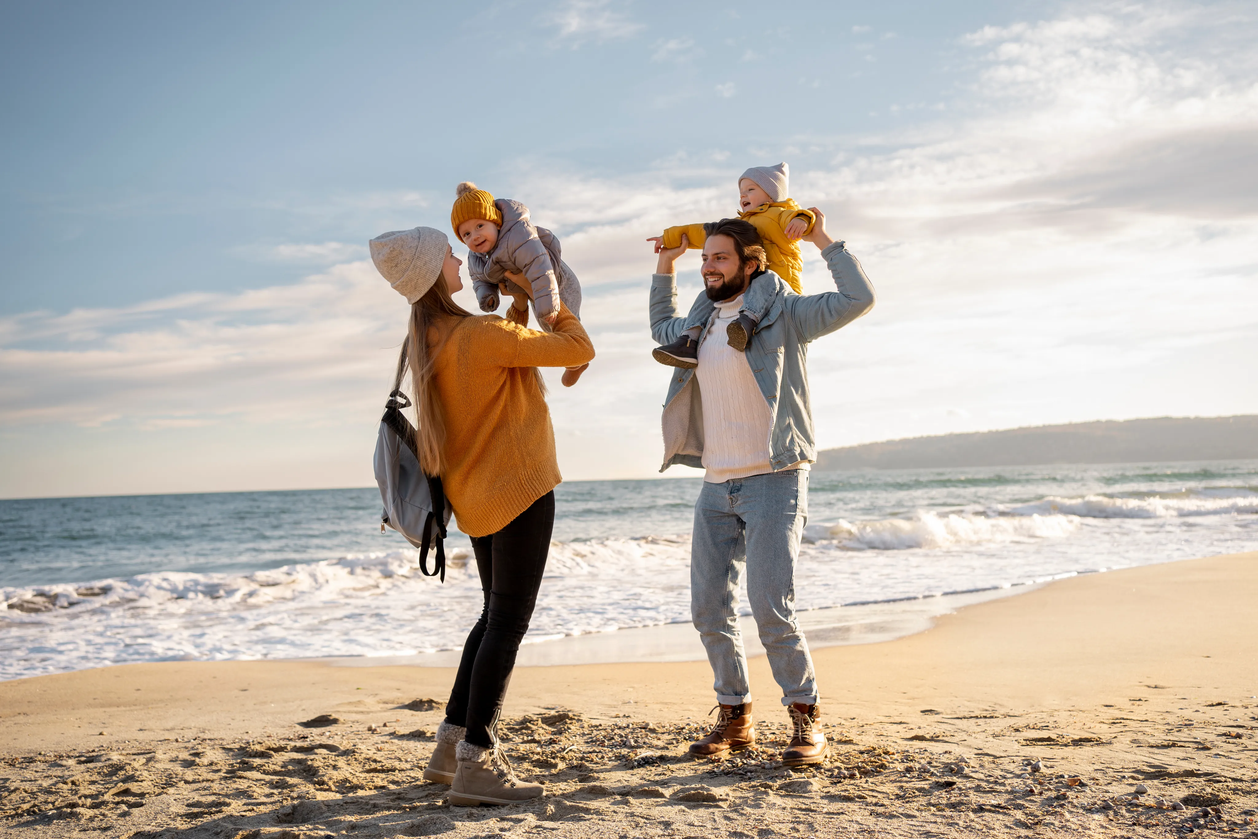 Image de famille sur la plage